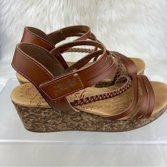 BLOWFISH HEIDI WEDGES IN WOOD SANDALS SIZE 4 - Picture 5 of 7